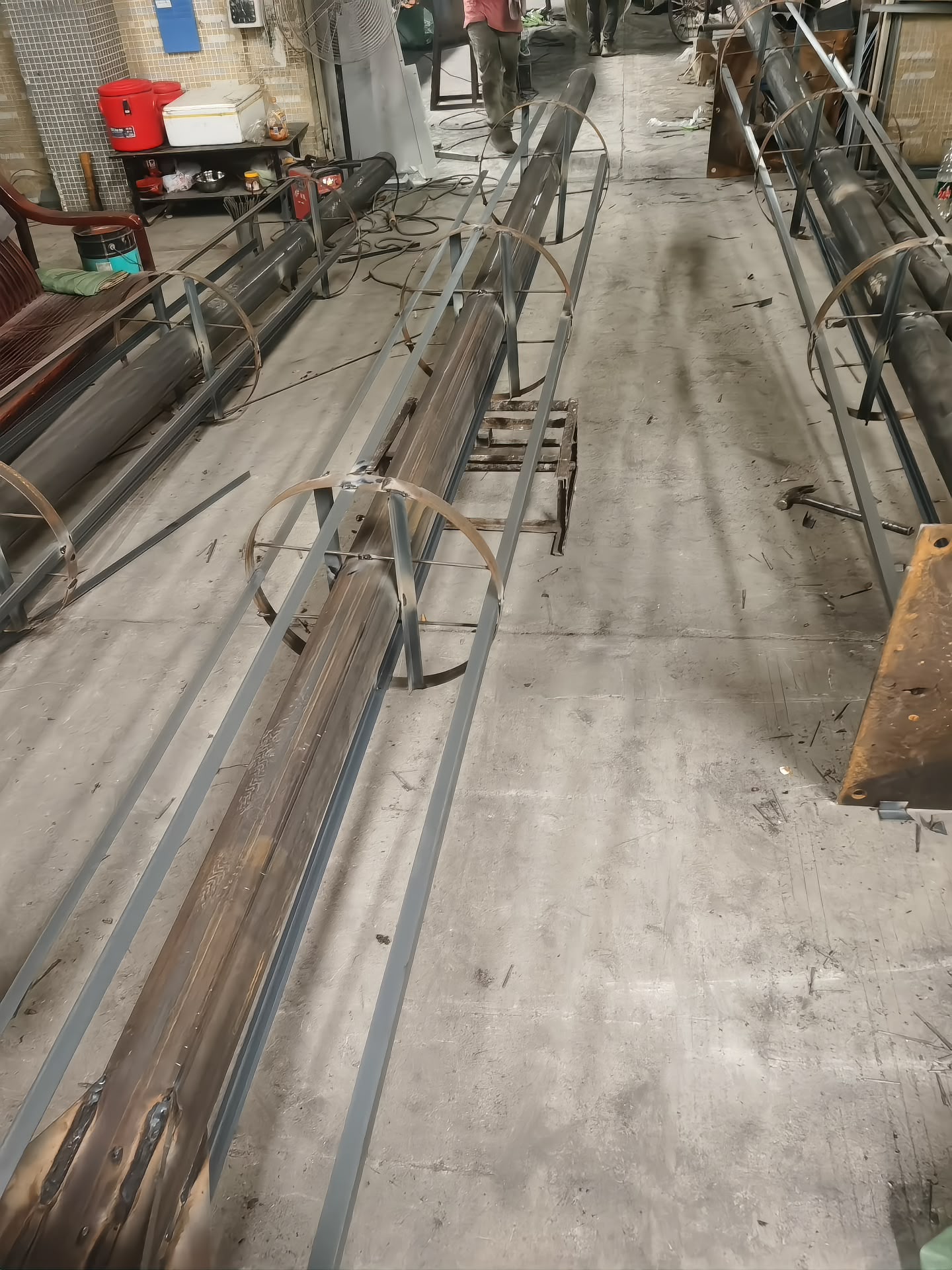 Frame line in batch production