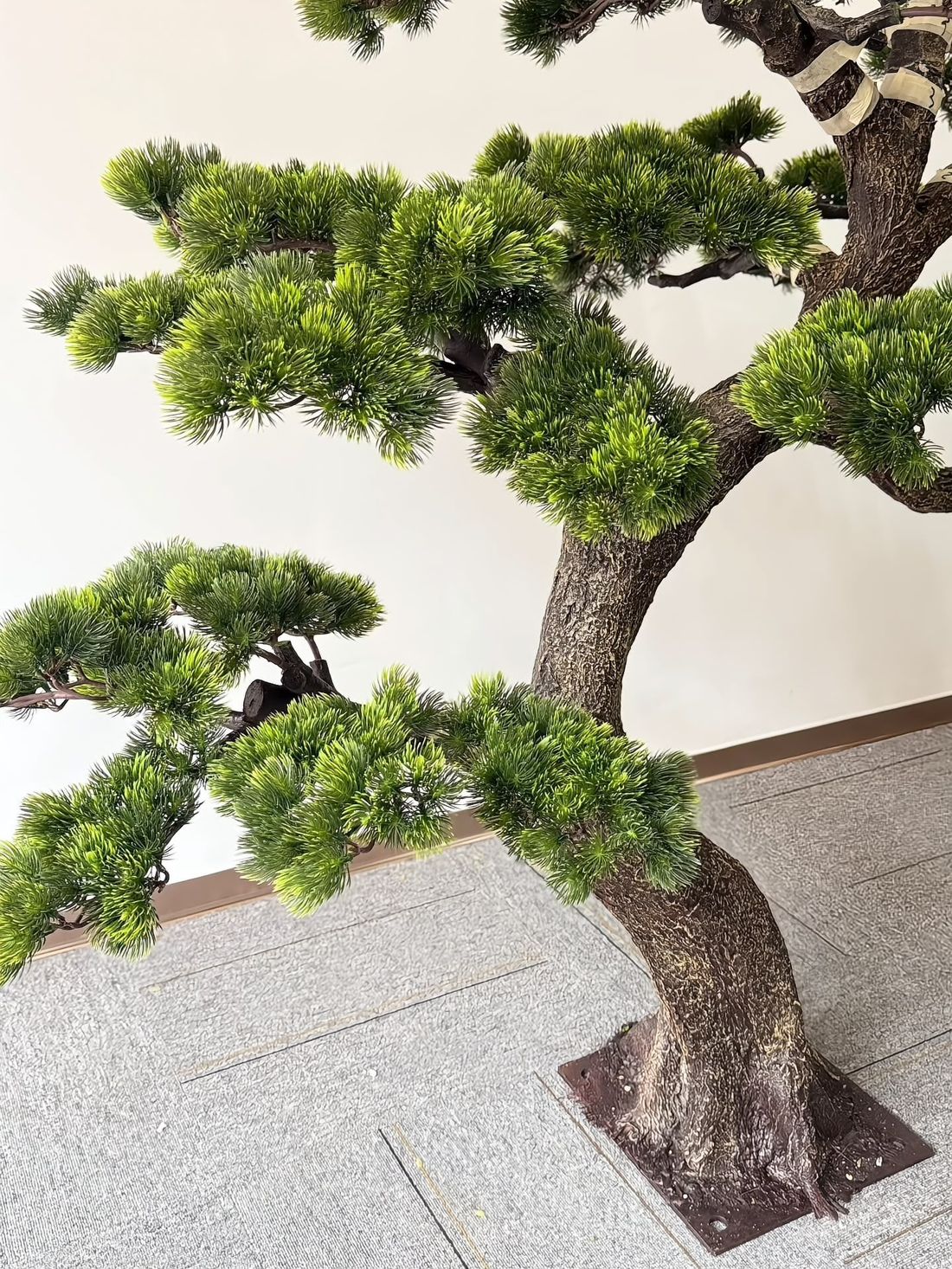 Sculpted pine — needle density and branch line built to a reference photograph